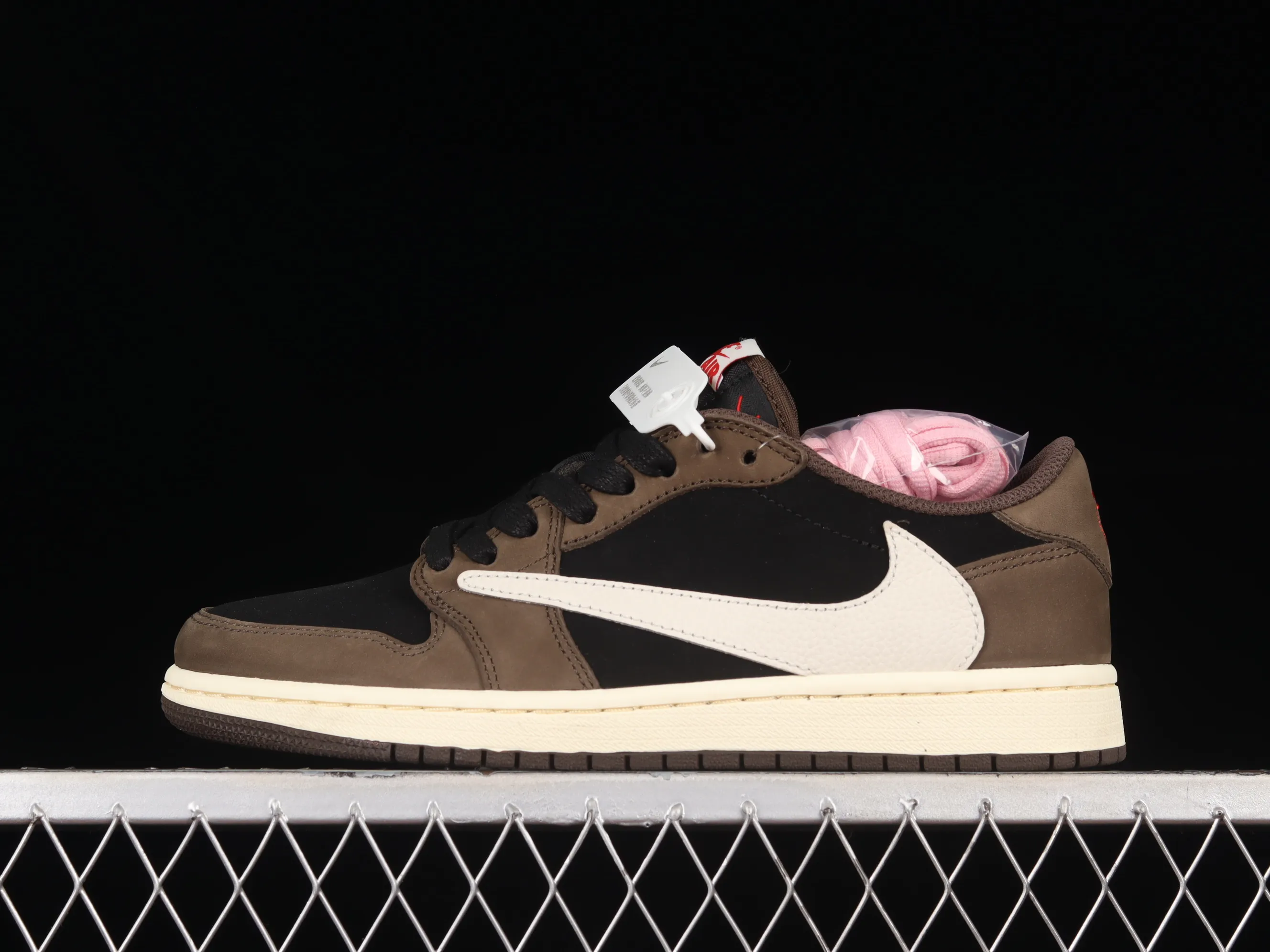 All categories Air Jordan Jordan series basketball shoes Air Jordan 1 Low LW version Travis Scott x Jordan 1 low AJ 1 OG barb reverse hook grimace low top CQ4277-001